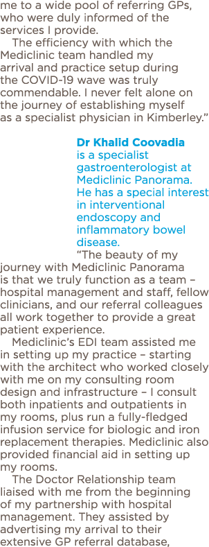 me to a wide pool of referring GPs, who were duly informed of the services I provide  The efficiency with which the M   