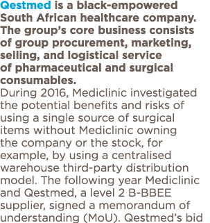 Qestmed is a black-empowered South African healthcare company  The group s core business consists of group procuremen   