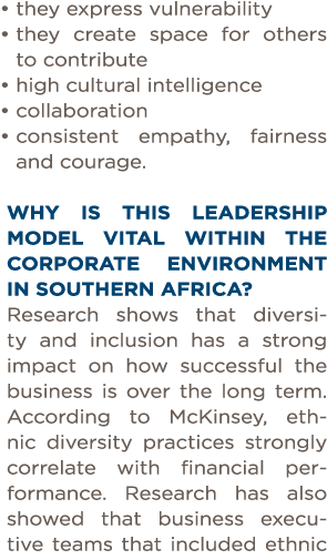   they express vulnerability     they create space for others to contribute    high cultural intelligence   collabora   