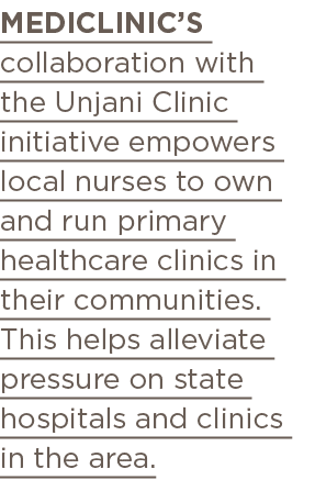 Mediclinic s collaboration with the Unjani Clinic initiative empowers local nurses to own and run primary healthcare    