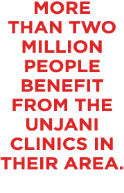 MORE THAN two million People BENEFIT FROM THe unjani clinics in their area 
