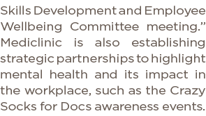 Skills Development and Employee Wellbeing Committee meeting   Mediclinic is also establishing strategic partnerships    